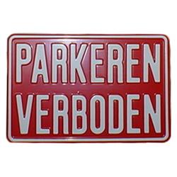 Verbodsbord - Parkeren verboden (rechthoekig)